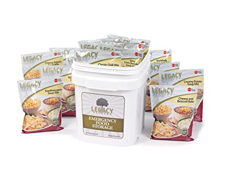 Long Term Gluten Free Food Storage: 60 Large Servings - 15 lbs Emergency Survival Meals - Disaster Insurance Supplies with 25 Year Shelf Life - Prepper