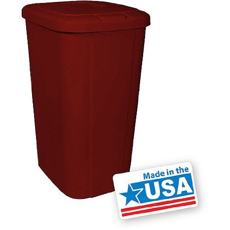 Hefty Touch Lid 133 Gallon Trash Can Red