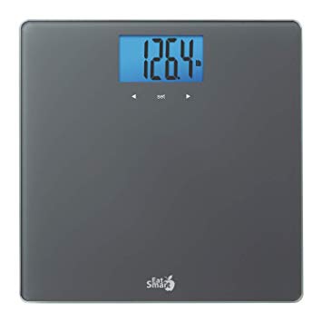 EatSmart Gray Glass BMI/Weight Tracker Blue Backlight