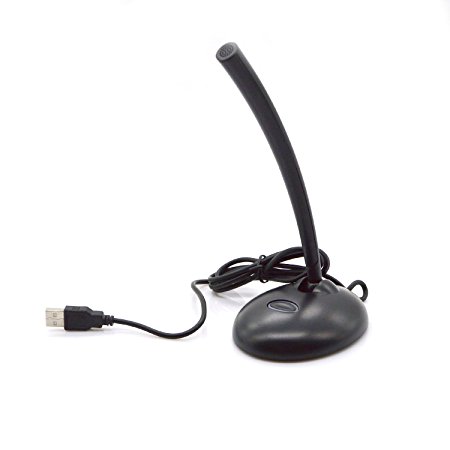 VAlinks® Plug and Play USB Desktop Audio Microphone Elegant Arc Design Adjustable USB Mic for PC, Laptop and Mac, Applicable for Online Broadcasting, Online Meeting, Online Chatting, MSN, Skype and More