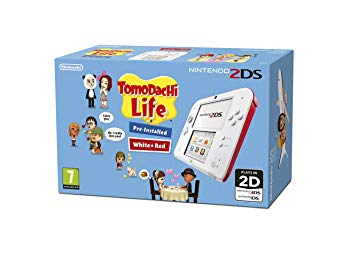 Nintendo Handheld Console - White/Red with Pre-installed Tomodachi Life (Nintendo 2DS/3DS)