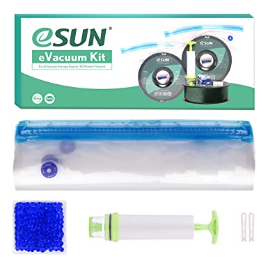 eSUN eVacuum Kit, 10pcs 3D Printer Filament Vacuum Compression Reusable Storage Bags with Manual Air Pump for Filament Storage, Filament Moisture Proof Vacuum Sealed Bag, 33x38cm