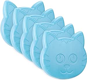 Navaris Paquetes de Hielo Reutilizables - Set de 5X acumulador de frío para Nevera portátil para Comida de niños - 5 acumuladores pequeños - Osito