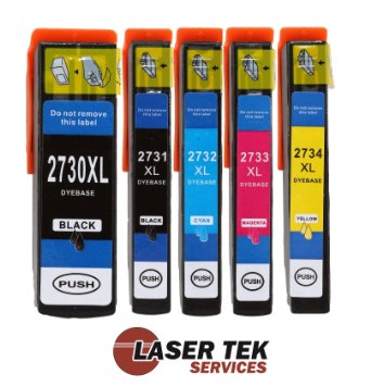 Laser Tek Services Remanufactured Ink Cartridges Replacement for Epson T273XL (Large Black, Photo Black, Cyan ,Magenta, Yellow, 5-Pack) Epson T273XL020 T273XL120 T273XL220 T273XL320 T273XL420 Expression Premium XP-610 XP-810 XP-600 XP-800