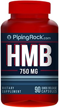 Piping Rock HMB 750 mg 90 Quick Release Capsules Dietary Supplement