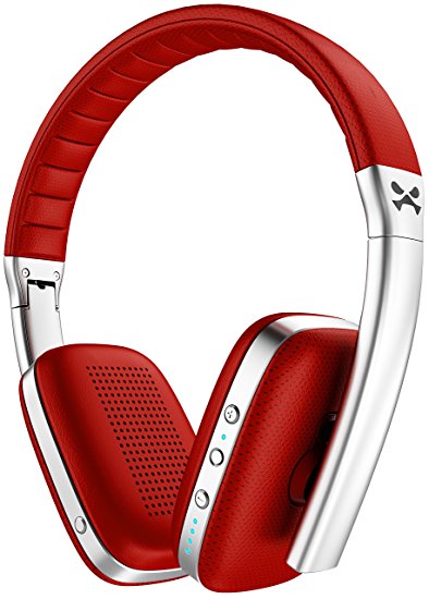 Ghostek Rapture Wireless Headphones | 40mm Graphene Drivers | Bluetooth 4.1 EDR & aptX Audio Technology - Red