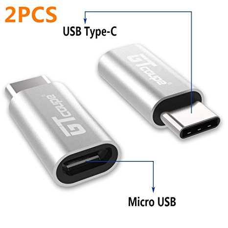 Micro USB to Type-C（ USB-C）Adapter Converter Connector for New Macbook 12inch,Nokia N1 table,Google Chromebook Pixel,Google Nexus 6/6p, Microsoft 950/950s Sliver -2PCS