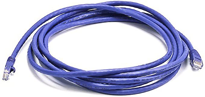 Monoprice 10FT 24AWG Cat6 550MHz UTP Ethernet Bare Copper Network Cable - Purple