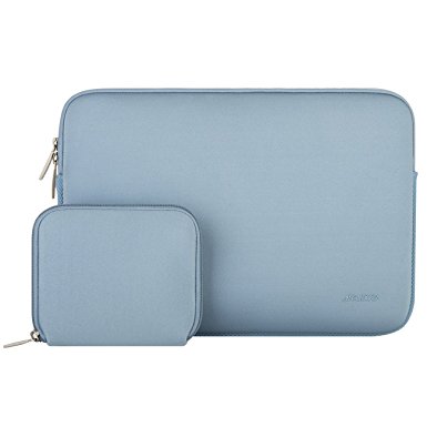 Mosiso Water Repellent Lycra Sleeve Bag Cover for 11-11.6 Inch MacBook Air, Ultrabook Netbook Tablet with Small Case, Airy Blue