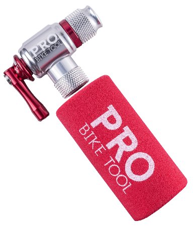CO2 Inflator by PRO BIKE TOOL - Reliable and Fast Tire Repair Kit - for Presta and Schrader - Pump for Road and Mountain Bicycles - Insulated Sleeve or Metal Canister - NO CO2 Cartridges Included