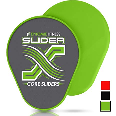 Epitomie Fitness Slider X Gliding Discs - Core Sliders Set For Core Workouts And Sliders Exercise (Exercise Sliders Perfectly Shaped For Hands & Feet)