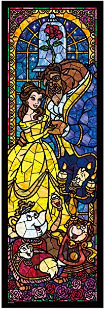 456 pieces jigsaw puzzle stained art Beauty And The Beast stained tight series (18.5x55.5cm)
