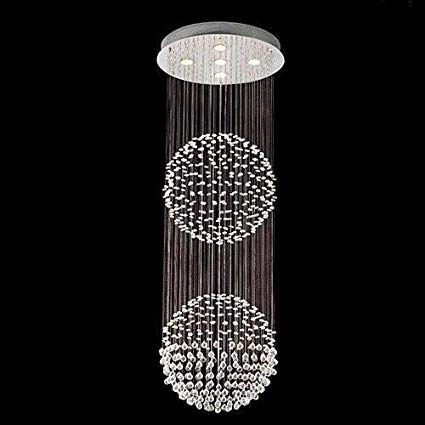 Modern Contemporary Chandelier "Rain Drop" Chandeliers Lighting with Crystal Balls! H43" W18"