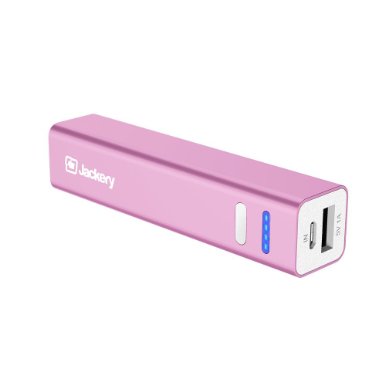 Jackery Mini Premium 3350mAh Portable Charger - External Battery Pack, Power Bank, & Portable iPhone Charger for iPhone SE, 6s, 6s Plus, 6, 5, iPad Pro, iPad Mini, Samsung Galaxy S7, S6, and S5 (Pink)