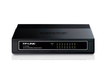 TP-LINK TL-SF1016D 10/100Mbps 16-Port 13-inch Desktop/ Rackmountable Switch, 3.2Gbps Capacity