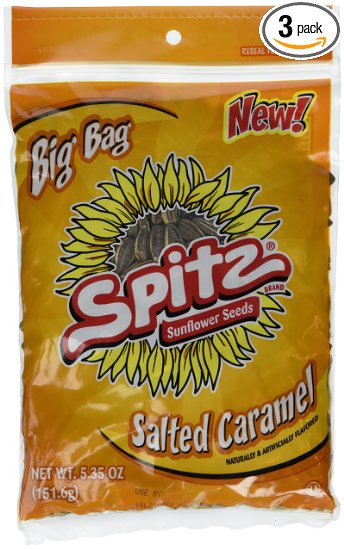 Spitz Salted Caramel Sunflower Seeds 5.35 Oz (3 Pack)