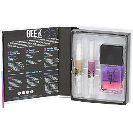 GEEK Cuticle Oil For Nails Replenishing Nail Oil Pen Dry Nail Cuticle Oil Treatment Kit Repairs Damaged Dry Weak Nails Cuticles with Acai Keratin Nail & Cuticle oil Conditioner Replenishing Oil Care with Moisturizing Coconut Oil Vitamin E Shea Butter for Hands Feet Manicure Pedicure