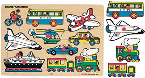 Small World Toys Ryan's Room Wooden Puzzle - Classic Transportation