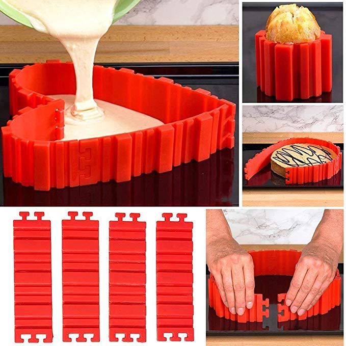 SIMUR 8 Pack Silicone Cake Mold Magic Bake Snakes Nonstick DIY Baking Mould Tools - Design Your Cakes Any Shape