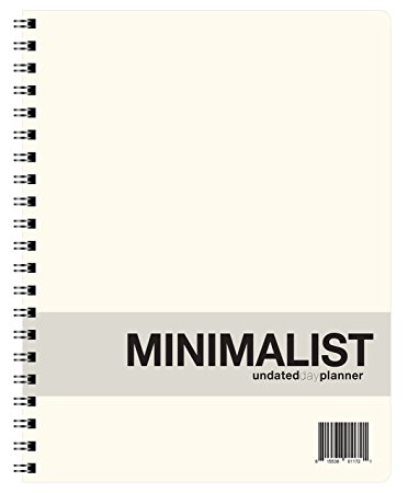 MINIMALIST Undated Large Day Planner(8.5 x 11 inches) -- A planner without all the bells and whistles -- Functional tool to mange your time