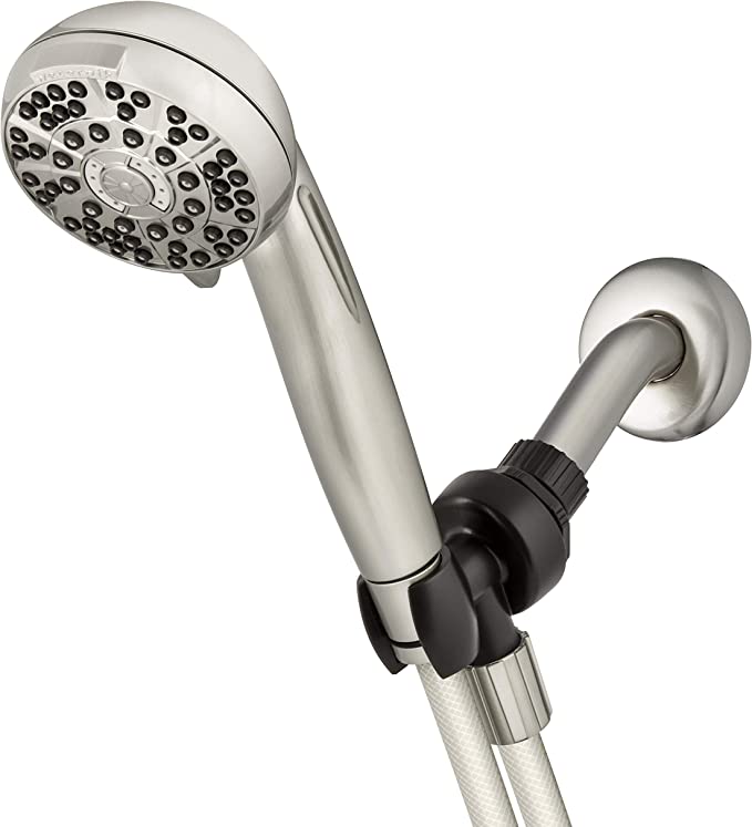 Waterpik High Pressure Hand Held Shower Head with Hose, PowerPulse Massage 6-Mode, Brushed Nickel XAS-649E