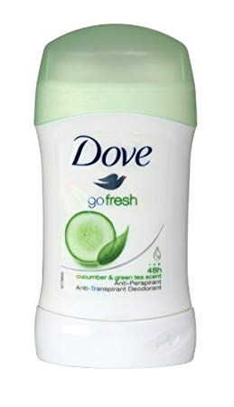 6 x Dove Anti-Perspirant Deodorant Stick 40ml Go Fresh Cucumber & Green Tea