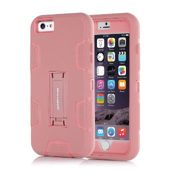 iPhone 6 Plus Case,iPhone 6S Plus Case ,BENTOBEN 3 IN 1[Silicone&PC] Bumper Hybrid Protective Dual Layer Shockproof Drop Resistance Cover for Apple iPhone 6/6s Plus 5.5 inch,Rose Gold