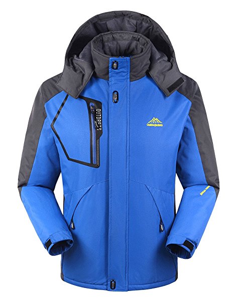 iLoveSIA Men's Waterproof Mountain Jacket Fleece Windproof Outdoor Coat