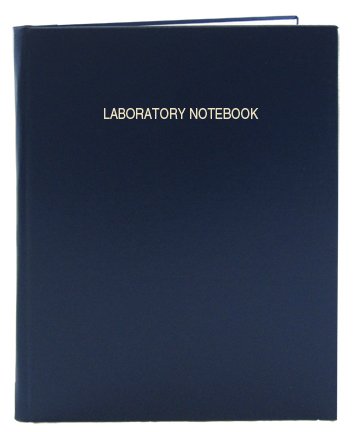 BookFactory Blue Lab Notebook / Laboratory Notebook - 96 Pages (.25" Grid Format) 8 7/8" x 11 1/4", Blue Cover, Smyth Sewn Hardbound (LIRPE-096-LGR-A-LBT1-R)