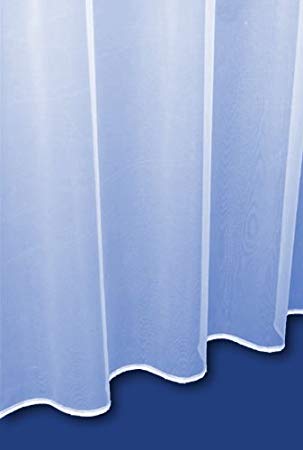 Sue White. Plain Lead Weighted Voile Net Curtain. Multiple Drops. Sold By The Metre (36" Drop (91cm))