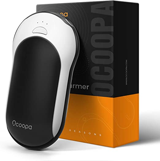 OCOOPA 10000mAh Hand Warmers Rechargeable, Electric Hand Warmer Battery Powered Power Bank, 15hrs Long Lasting Heat, 3 Levels, Women Men