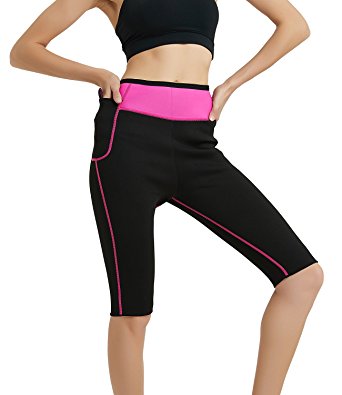 Hanmeimei Women's Slimming Pants Neoprene for Lose Weight Fat Burning Sweat Sauna Capris Leggings Body Shapers