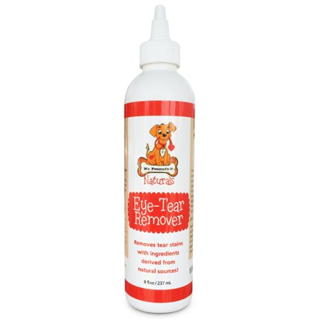 Mr. Peanut's Naturals Tear Stain Remover & Preventer * Safe, Plant Based Extract from Palm & Coconut Oils * Fragrance Free, All Natural, Non Irritating Formula That Also Prevents Future Stain Buildup