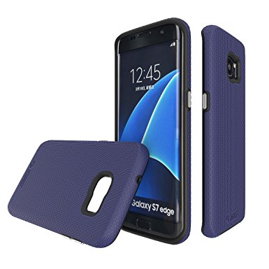 Galaxy S7 Edge case,s7e, S7Edge Toiko [X-Guard] [Dark Blue]. A sturdy, beautiful, protective case made of two layers perfect fit for Samsung Galaxy s7 edge (2016) G935, mobile phone case (TK112272).