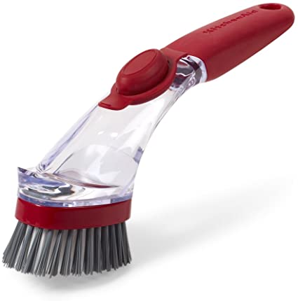 KitchenAid Classic Soap Dispensing Sink Brush, Red