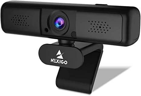 2K 4MP Zoomable Webcam with Privacy Cover & Dual Microphone, 3X Digital Zoom, 95-Degree Viewing, 2021 NexiGo Quad HD Business USB Camera for Online Class, Zoom Skype Facetime OBS Teams