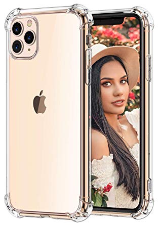 Matone for iPhone 11 Pro Max Case, Crystal Clear Slim Protective Cover with Reinforced Corner Bumpers, Flexible Soft TPU Cases Compatible with Apple iPhone 11 Pro Max (2019) 6.5-Inch