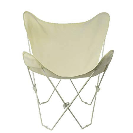 Algoma 4052-00 Butterfly Chair White Frame, Natural