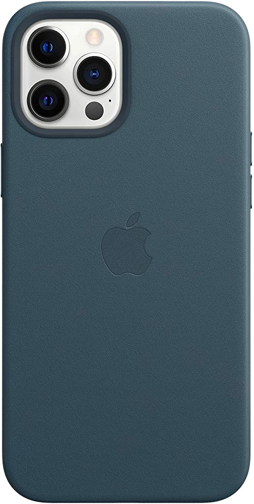 Apple Leather Case with MagSafe (for iPhone 12 Pro Max) - Baltic Blue