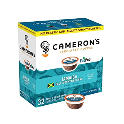 Cameron's Coffee Single Serve Pods, Jamaica Blue Mountain Blend, 32 Count (Pack of 1)