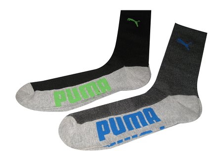 Puma Black Crew Cut Socks for Men (6 Pairs), Shoe Size 6-12.5