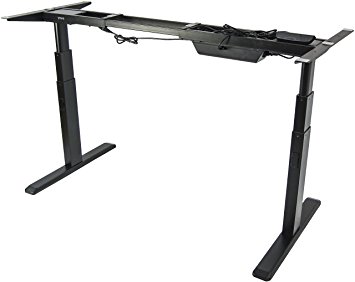 VIVO Electric Stand Up Desk Frame Only Solid Steel w/ Dual Motor Ergonomic Standing Height Adjustable (DESK-V100E)