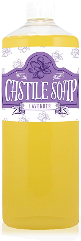 Mother's Vault - Liquid Castile Soap, Certified Organic and Natural Ingredients, Concentrated Multipurpose Soap For Everyday Cleaning - (32oz Lavender)