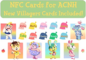 NFC Tag Game Cards for ACNH Sanrio Switch/Switch Lite/Wii U - Rilla, Marty, Etoile, Chai, Chelsea, Toby, Blanca, Chester, Scoot and Wendy