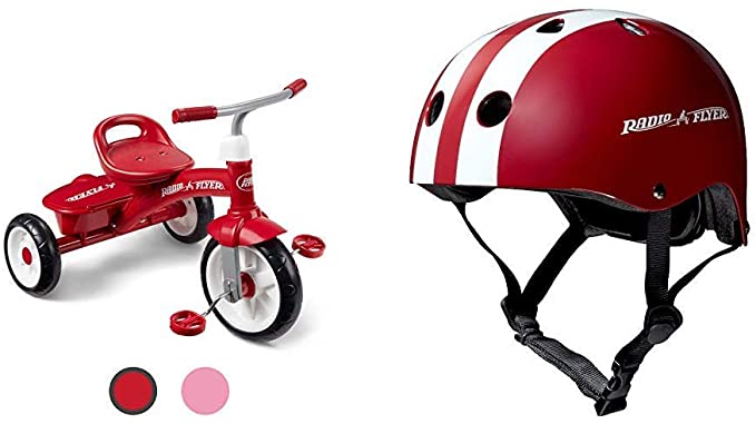 Radio Flyer Red Rider Trike (Amazon Exclusive) & Helmet