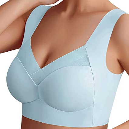 JCBABA Comfortable Wirefree Shaper Bra for Women 2023 New Push Up Full Back Coverage Hide Back Fat Seamless Soft Deep Cup