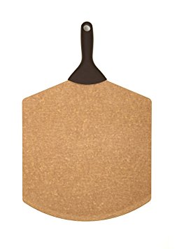 Epicurean Pizza Peel with Silicone Handle, 21-Inch by 14-Inch, Natural with Brown Handle