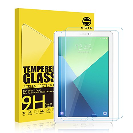 Samsung Galaxy Tab A 10.1 Class Screen Protector SGIN, [2-Pack]Highest Quality Premium Tempered Glass Anti-Scratch, Clear High Definition (HD) Screen Film for Galaxy Tab A 10.1