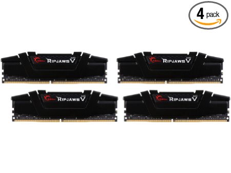 G.SKILL 64GB (4 x 16GB) Ripjaws V Series DDR4 PC4-25600 3200MHz For ntel Z170 Platform Desktop Memory Model F4-3200C16Q-64GVK