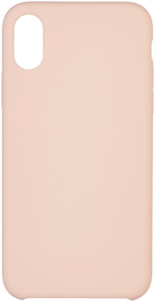 AmazonBasics iPhone X Silicone Rubber Slim case, Pink